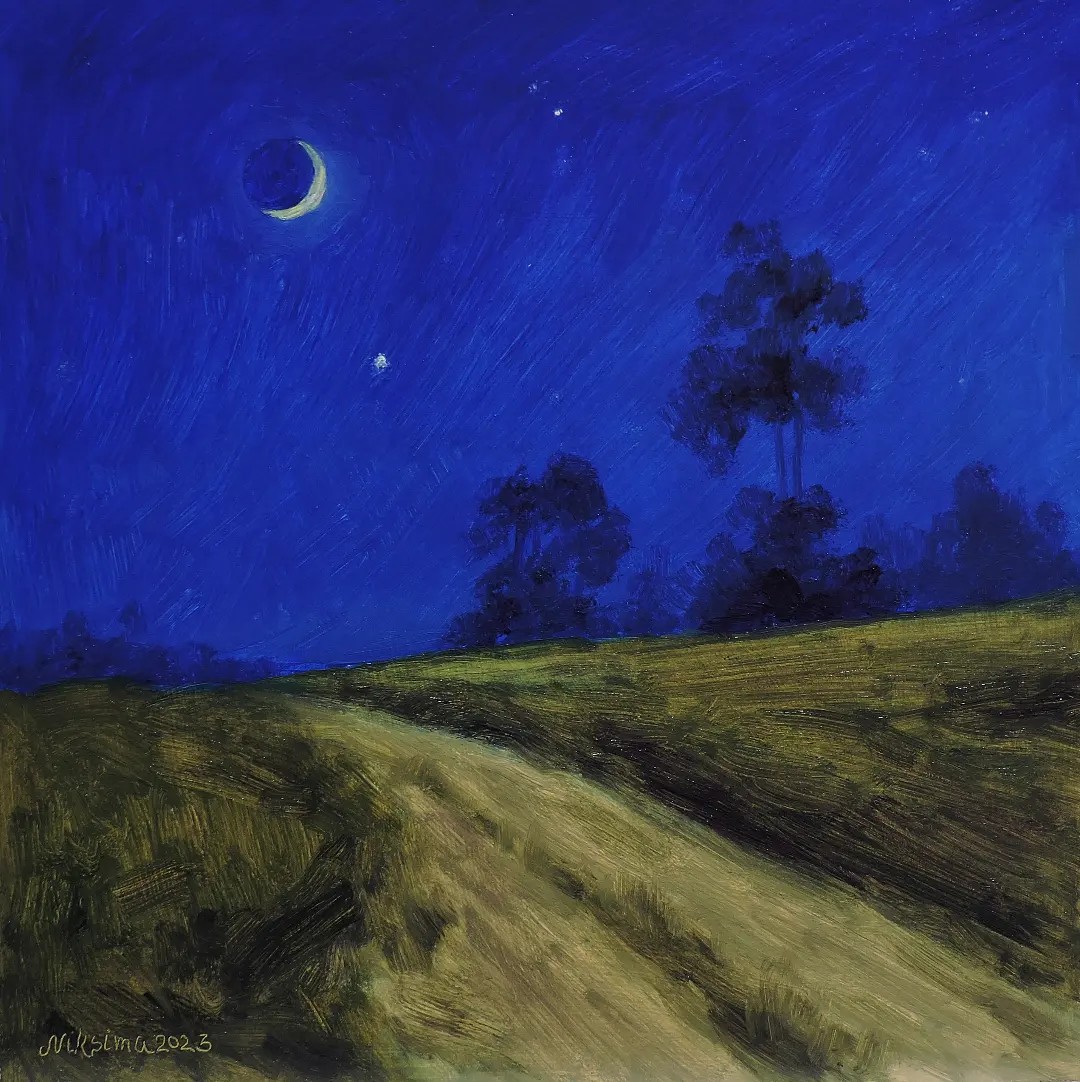 Oil on woodpanel — 1